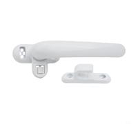 Zilimontt Maniglia a ghigliottina in lega di alluminio, serratura antifurto con design piatto, per cucina, bagno, camera da letto, ufficio, finestre e porte in nero o bianco (bianco destro)