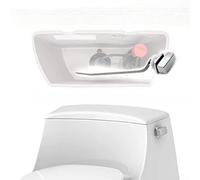 Zilimontt Maniglia di ricambio per WC lato sinistro con leva in finitura cromata lucida, struttura in acciaio inossidabile per un lavaggio duraturo e affidabile (quadrato)