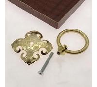 Zilimontt Maniglia in ottone anticato per porte anteriori e interne con design cinese vintage, costruzione in ottone massiccio e facile installazione a vite per la casa (ottone)