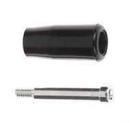 Zilimontt Manopola girevole M6/M8/M10 con stelo filettato maschio, manopola girevole in plastica nera e metallo, per fresatrice, tornio, smerigliatrice, attrezzature industriali (M6 x 33)