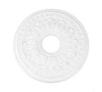 Zilimontt Medaglione circolare da soffitto in PU per coperture per fanali decorativi bianchi da soffitto medaglioni pannello base lampada rotonda decorazione moderna senza trapano installazione 26 cm