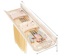 Zilimontt Mensola da parete per termosifone, organizer per asciugare asciugamani e vestiti sopra il termosifone, salvaspazio, con bordi rialzati, senza fori, nero e bianco, 40 cm, 60 cm (bianco - 40