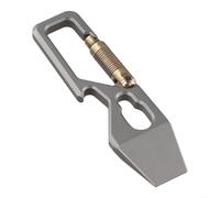 Zilimontt Moschettone portachiavi - Multifunzione portatile per chiavi, apribottiglie, apriscatole e chiave inglese - Leggero 9 g, attrezzatura da campeggio ed escursionismo (60 x 15 x 4 mm)