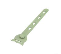 Zilimontt Organizer per cavi in silicone e riutilizzabile per fascette per cavi dati, cavi di ricarica, cavi per cuffie, 12,5 cm, elastico regolabile con design con fibbia di sicurezza (verde)