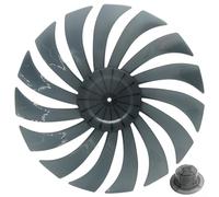 Zilimontt Pale per ventola in plastica da 35,5 cm a 15 pale con copertura per dado, accessorio di ricambio in PP per ventilatore da tavolo o da tavolo, leggero, a basso rumore, ad alta resistenza (1