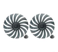 Zilimontt Pale per ventola in plastica da 35,5 cm a 15 pale con copertura per dado, accessorio di ricambio in PP per ventilatore da tavolo o da tavolo, leggero, a basso rumore e ad alta resistenza D