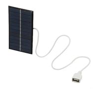 Zilimontt Pannello solare monocristallino in silicio da 2 W 6 V con uscita USB per caricare batterie da 3,7-5 V, power bank mobili, luci e piccoli ventilatori, design compatto, 110 x 60 mm