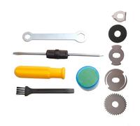Zilimontt Parti e kit di riparazione per mulinello da pesca con allarme di scarico a scatto in metallo e fibra di carbonio e 5 stelle, compatibile con mulinelli GW piccoli gialli e grigi (mano destra)
