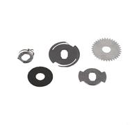 Zilimontt Parti e kit di riparazione per mulinello da pesca con allarme di scarico a scatto in metallo e fibra di carbonio e 5 stelle, compatibile con mulinelli GW piccoli gialli e grigi (mano