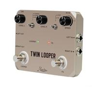 Zilimontt Pedale Looper per chitarra elettrica doppia, custodia in metallo resistente, per chitarra elettrica, loop station, 11 tipi di tempo True Bypass, ingresso e uscita stereo