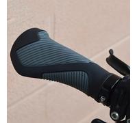 Zilimontt Per Kraton/Gel Dual-Compound Manopole Ergonomiche Manubrio con Bloccaggio Lega di Alluminio Fascio Per Anello, 130x60mm, Nero/Grigio, 180g per Coppia