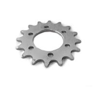 Zilimontt Pignone a ingranaggi fissi 16T per bicicletta con supporto freno a disco da 44 mm, ruota in acciaio a 16 denti compatibile con catena da 1/2 x 1/8 pollici, argento per Fixie,