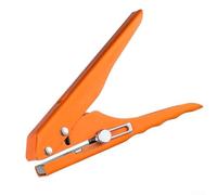Zilimontt Pinza perforatrice per carta, pelle e PVC, spessore da 1,5 mm a 2,5 mm, struttura in metallo con scala regolabile, arancione, 1 pezzo