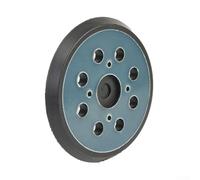 Zilimontt Platorello abrasivo da 125 mm, gancio e anello per dischi abrasivi in velcro, con 8 fori per la polvere e 4 supporti a vite, cuscinetto di ricambio in resina epossidica PU di lunga durata