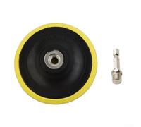 Zilimontt Platorello rotante da 100 mm con adattatore per trapano M10, tampone di lucidatura e lucidatura in poliuretano per attacco disco smerigliatura, strumento auto-abrasivo per