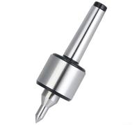 Zilimontt Precisione del centro vivo a triplo cuscinetto per mandrino contropunta per tornio MT1/MT2/MT3/MT4 Morse Taper con cuscinetto a sfera per fresatrice CNC (MT3)