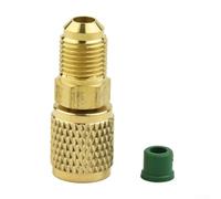 Zilimontt Raccordo adattatore in ottone maschio 5/16 x femmina 1/4 SAE per sistemi di climatizzazione compatibile con R32 R410a R22, lunga durata per connettore di servizio HVAC, facile