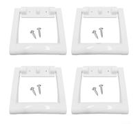 Zilimontt Refrigeratore per maniglie di ricambio Igloo in plastica bianca, set da 4 pezzi, compatibile con cerniere e viti, sistema di fissaggio a due viti