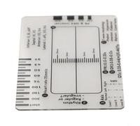 Zilimontt Righello di interpretazione ECG a 7 gradini in plastica trasparente con schede identificative trasparenti per una misurazione accurata del battito cardiaco dell'asse del ritmo