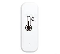 Zilimontt Rilevatore intelligente di temperatura e umidità per app Tuya Smart LIFEs, igrometro da interno WiFi con controllo vocale abilitato, termometro portatile per casa (A)