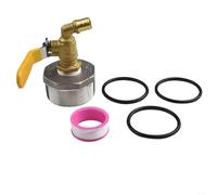 Zilimontt Rubinetto di ricambio in acciaio inox e rame, per fusti di olio e acqua da 200 l, 1 rubinetto per valvola dell'olio + 3 guarnizioni O-Ring