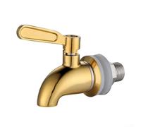Zilimontt Rubinetto erogatore con valvola in acciaio inossidabile 304, per bevande a sfera, diametro 16 mm, oro a specchio o fusti oro rosa, rubinetto per botti di vino in ammollo birra spazzolata