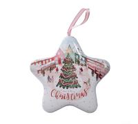 Zilimontt Scatola per caramelle riutilizzabile in ferro con design natalizio in latta, per varie feste e occasioni speciali (C)