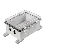 Zilimontt Scatola per presa esterna in plastica impermeabile IP66 con coperchio trasparente, custodia protettiva in ABS resistente alle intemperie per utensili elettrici da giardino, luci di Natale
