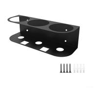 Zilimontt Scatola portaoggetti da parete in metallo con fori quadrati per bombolette spray e bottiglie, resistente alla ruggine per garage e officina (due fori quadrati)