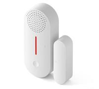Zilimontt Sensore magnetico antifurto WiFi per porte e finestre con allarme sonoro e luminoso regolabile da 100 dB, telecomando app, promemoria batteria scarica, registro storia,