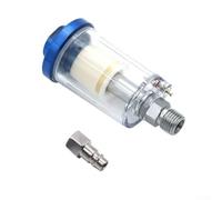 Zilimontt Separatore d'acqua dell'olio Filtro in linea per tubo dell'aria trappola per compressore d'aria vernice spray e utensili pneumatici, connettore BSP da 1/4 di pollice, struttura in lega di
