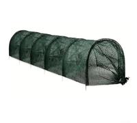 Zilimontt Serra a tunnel da giardino a lunga durata, con struttura in metallo per la protezione delle piante, lunghezza 3 metri e altezza 45 cm, design portatile con controllo della ventilazione per