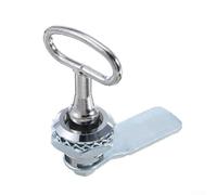 Zilimontt Serratura a camma e kit di chiavi per contatore elettrico a gas, serratura a chiavistello, rotazione di 90°/180°, struttura in ferro pressofuso, argento (confezione da 1)