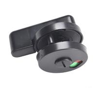 Zilimontt Serratura per porta con indicatore di privacy, in nylon nero, con indicatore di vuoto/impegno, per WC e doccia, servizi igienici pubblici, edifici per uffici e negozi