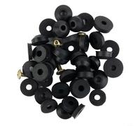 Zilimontt Set assortito di rondelle per rubinetto in gomma e viti Bibb in ottone, con guarnizioni piatte e smussate, in neoprene di lunga durata per applicazioni con acqua calda e fredda, (48 set)