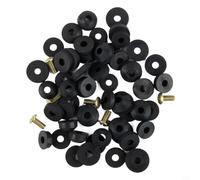 Zilimontt Set assortito di rondelle per rubinetto in gomma e viti Bibb in ottone, con guarnizioni piatte e smussate, in neoprene di lunga durata per applicazioni con acqua calda e fredda, (58 set)