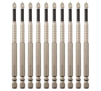 Zilimontt Set di 10 punte magnetiche a croce Ph2 0. 25 cacciavite esagonale in lega di acciaio antiscivolo punte per cacciavite multilunghezza Set elettrico 50150 mm (120 mm)