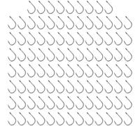 Zilimontt Set di 100 ami da pesca a mosca in acciaio al carbonio, misure 3-12 con design spinato per la costruzione di mosche e varie applicazioni di pesca, include ganci neri, argento e oro (nero)
