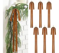 Zilimontt Set di 12 fiocchi vintage in velluto per albero di Natale, grandi 40 x 60 cm, fiocchi decorativi per le vacanze, decorazioni per alberi, ghirlande e display stagionali (marrone scuro)