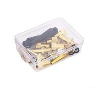 Zilimontt Set di 15 adattatori per valvole Dunlop, struttura in rame con scatola organizer, include adattatori SV/DV/AV e ago a sfera (40 mm)