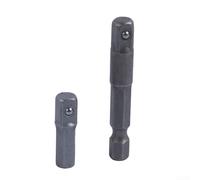 Zilimontt Set di 2 chiavi con codolo esagonale da 6,35 mm a 6,35 mm, con cuscinetto a sfera caricato a molla, in acciaio al cromo vanadio, lunghezza 25 mm e 50 mm per