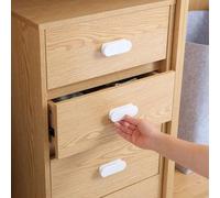 Zilimontt Set di 2 maniglie per porte scorrevoli, in plastica ABS, per armadietti, cassetti, armadi della cucina o guardaroba, manopole per vetro, piastrelle, legno, colore bianco