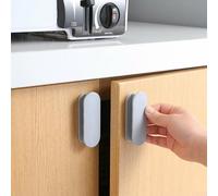 Zilimontt Set di 2 maniglie per porte scorrevoli, in plastica ABS, per armadietti, cassetti, armadi della cucina o guardaroba, manopole per vetro, piastrelle, legno, (grigio)