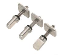 Zilimontt Set di 3 bulloni per pinna e piastra in acciaio inox per tavole da surf e kayak, kit di bulloni per pinna scorrevole per longboard con rondella O-for, compatibile con pinna singola e