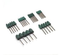 Zilimontt Set di 30 mole in gomma per utensili rotanti, frese per lucidatura montate con gambo da 1/8 di pollice, punte abrasive a testa conica assortite da 4 mm a 12 mm di diametro per