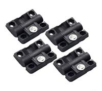 Zilimontt Set di 4 cerniere per porta con coppia regolabile, cerniere in plastica per controllo della posizione con fissaggio a vite, arresto a qualsiasi angolazione per un uso flessibile, nero, 4,5 x