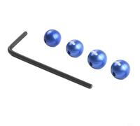 Zilimontt Set di 4 puntali in lega di alluminio con fissaggio a vite, sfilacciatura del cavo, adatti per deragliatore e cavi del cambio, colore blu