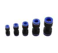 Zilimontt Set di 50 raccordi pneumatici dritti assortiti, connettori per tubo dell'aria a connessione rapida per tubi da 4 mm, 6 mm, 8 mm, 10 mm, 12 mm, in poliuretano resistente ad alta pressione