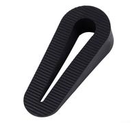 Zilimontt Set di 8 fermaporta in gomma con design antiscivolo per casa, ufficio e classe, protegge pareti e pavimenti dai danni, colore nero/grigio (nero)