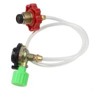 Zilimontt Set di adattatori per bombole di gas CB con valvola di gonfiaggio a cartuccia, per cucinare all'aperto e campeggio, compatibile con varie fonti di gas liquefatto, in rame e (verde)